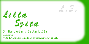 lilla szita business card